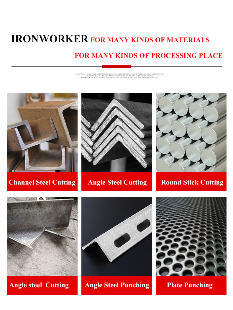 Hydraulic Ironworker 25 Ton Hand Tools Hydraulic Combined Punching And Cutting Machine Hidravlični železarski 25-tonski ročni stroj, hidravlični kombinirani stroj za prebijanje in rezanje