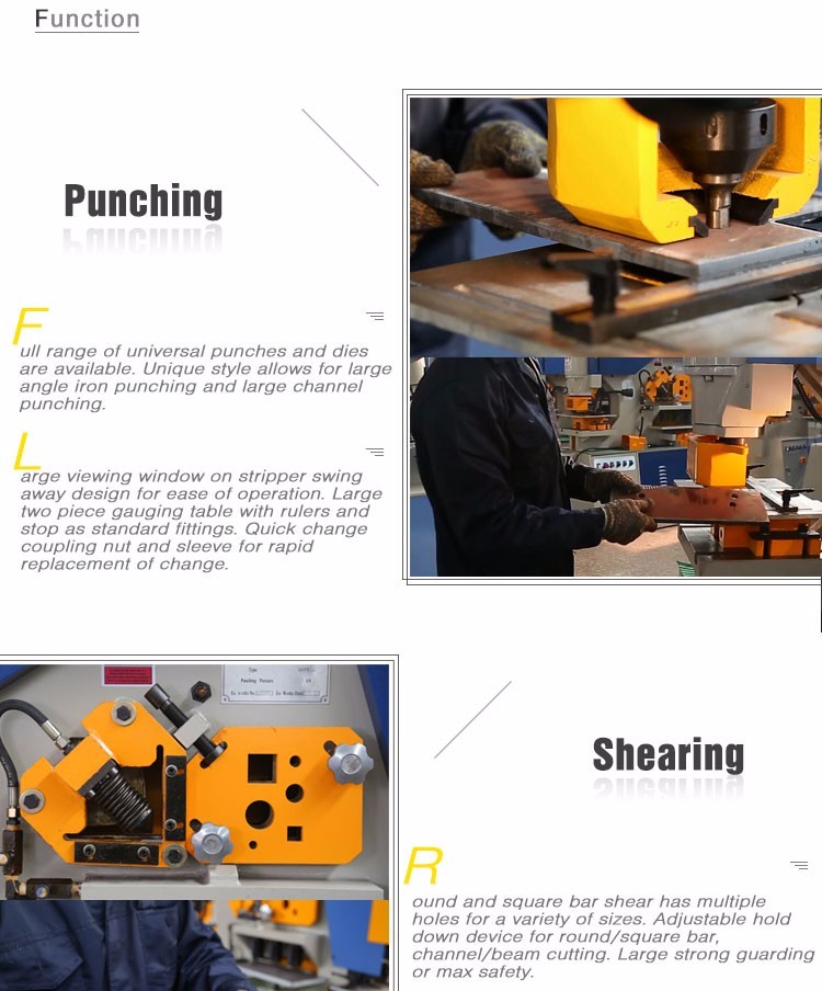 Večnamenski hidravlični kombinirani stroj za striženje in prebijanje serije Q35y