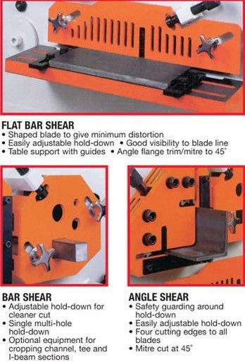 Q35y Series Multifunctional Hydraulic Iron Worker Combined Shearing And Punching Machine Večnamenski hidravlični kombinirani stroj za striženje in prebijanje serije Q35y